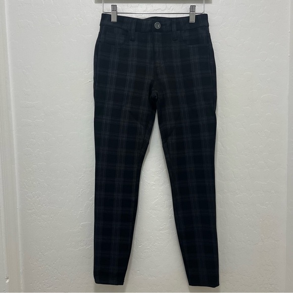 Kut From The Kloth Plaid Donna Ankle Skinny Stretch Jeans Size 0 - Picture 1 of 8